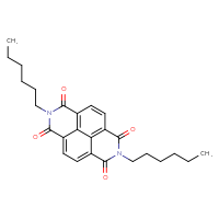 Chemical structure of 6,13-dihexyl-6,13-diazatetracyclo[6.6.2.0⁴,¹⁶.0¹¹,¹⁵]hexadeca-1,3,8(16),9,11(15)-pentaene-5,7,12,14-tetrone - CSSB00134613487