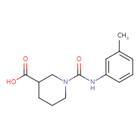 Chemical structure of 1-[(3-methylphenyl)carbamoyl]piperidine-3-carboxylic acid - CSSB00000512167