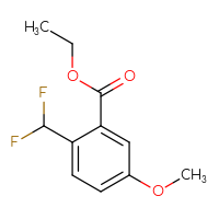 Chemical structure of ethyl 2-(difluoromethyl)-5-methoxybenzoate - CSSB00032690777