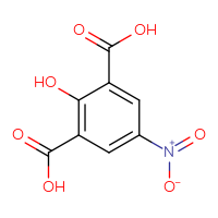 Chemical structure of 2-hydroxy-5-nitrobenzene-1,3-dicarboxylic acid - CSSB00020968725