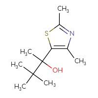 Chemical structure of 2-(2,4-dimethyl-1,3-thiazol-5-yl)-3,3-dimethylbutan-2-ol - CSSB00116797719