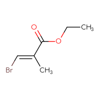 Chemical structure of ethyl (2E)-3-bromo-2-methylprop-2-enoate - CSSB00043464667