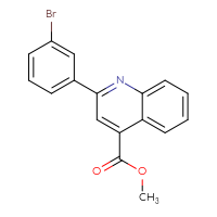 Chemical structure of methyl 2-(3-bromophenyl)quinoline-4-carboxylate - CSSB00015307179