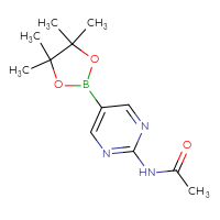 Chemical structure of N-[5-(4,4,5,5-tetramethyl-1,3,2-dioxaborolan-2-yl)pyrimidin-2-yl]acetamide - CSSB00010141022