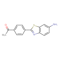 Chemical structure of 1-[4-(6-amino-1,3-benzothiazol-2-yl)phenyl]ethan-1-one - CSSB06582113142