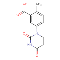 Chemical structure of 5-(2,4-dioxo-1,3-diazinan-1-yl)-2-methylbenzoic acid - CSSB06256032745
