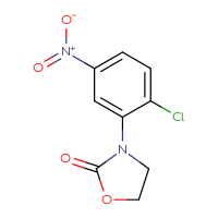 Chemical structure of 3-(2-chloro-5-nitrophenyl)-1,3-oxazolidin-2-one - CSSB00000763600