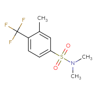 Chemical structure of N,N,3-trimethyl-4-(trifluoromethyl)benzene-1-sulfonamide - CSSB01998987258