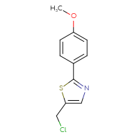 Chemical structure of 5-(chloromethyl)-2-(4-methoxyphenyl)-1,3-thiazole - CSSB00012306731