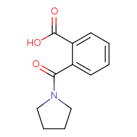 Chemical structure of 2-(pyrrolidine-1-carbonyl)benzoic acid - CSSB00000184620