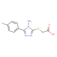 Chemical structure of 2-{[5-(4-iodophenyl)-4-methyl-4H-1,2,4-triazol-3-yl]sulfanyl}acetic acid - CSSB00008317487