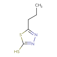Chemical structure of 5-propyl-1,3,4-thiadiazole-2-thiol - CSSB00015762054