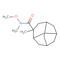 Chemical structure of N-methoxy-N,4-dimethyltricyclo[4.3.1.1³,⁸]undecane-4-carboxamide - CSSB21151589569