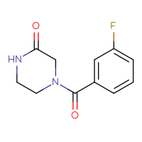 Chemical structure of 4-(3-fluorobenzoyl)piperazin-2-one - CSSB00000252088