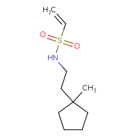 Chemical structure of N-[2-(1-methylcyclopentyl)ethyl]ethene-1-sulfonamide - CSMB00155118150