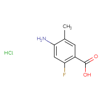 Chemical structure of 4-amino-2-fluoro-5-methylbenzoic acid hydrochloride - CSSB00103147874