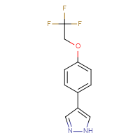 Chemical structure of 4-[4-(2,2,2-trifluoroethoxy)phenyl]-1H-pyrazole - CSSB00103164495
