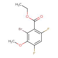 Chemical structure of ethyl 2-bromo-4,6-difluoro-3-methoxybenzoate - CSSB14957029055