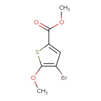 Chemical structure of methyl 4-bromo-5-methoxythiophene-2-carboxylate - CSSB00134754287
