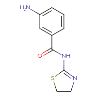 Chemical structure of 3-amino-N-(4,5-dihydro-1,3-thiazol-2-yl)benzamide - CSSB00010089771
