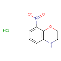 Chemical structure of 8-nitro-3,4-dihydro-2H-1,4-benzoxazine hydrochloride - CSSB00020626463