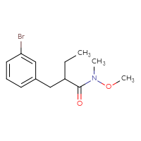 Chemical structure of 2-[(3-bromophenyl)methyl]-N-methoxy-N-methylbutanamide - CSSB01999515968