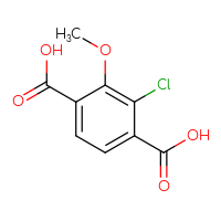 Chemical structure of 2-chloro-3-methoxybenzene-1,4-dicarboxylic acid - CSSB14998998848