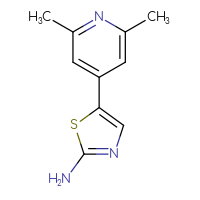 Chemical structure of 5-(2,6-dimethylpyridin-4-yl)-1,3-thiazol-2-amine - CSSB00014653580