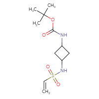 Chemical structure of tert-butyl N-(3-ethenesulfonamidocyclobutyl)carbamate - CSMB00153511391