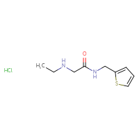 Chemical structure of 2-(ethylamino)-N-[(thiophen-2-yl)methyl]acetamide hydrochloride - CSSB00000683751