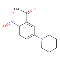 Chemical structure of 1-[2-nitro-5-(piperidin-1-yl)phenyl]ethan-1-one - CSSB00001319135