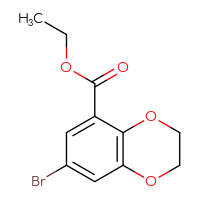 Chemical structure of ethyl 7-bromo-2,3-dihydro-1,4-benzodioxine-5-carboxylate - CSSB00010204527