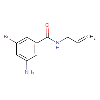 Chemical structure of 3-amino-5-bromo-N-(prop-2-en-1-yl)benzamide - CSSB00012941504