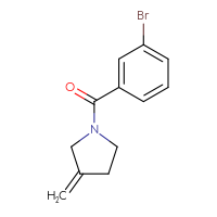 Chemical structure of 1-(3-bromobenzoyl)-3-methylidenepyrrolidine - CSSB00018499144