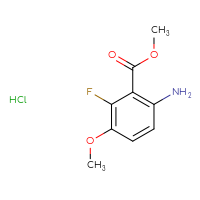 Chemical structure of methyl 6-amino-2-fluoro-3-methoxybenzoate hydrochloride - CSSB14813047131