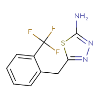 Chemical structure of 5-{[2-(trifluoromethyl)phenyl]methyl}-1,3,4-thiadiazol-2-amine - CSSB00016997721