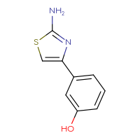 Chemical structure of 3-(2-amino-1,3-thiazol-4-yl)phenol - CSSB00000029954
