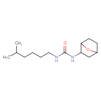 Chemical structure of 3-(5-methylhexyl)-1-{7-oxabicyclo[2.2.1]heptan-2-yl}urea - CSSB01605880503