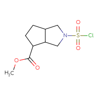 Chemical structure of methyl 2-(chlorosulfonyl)-octahydrocyclopenta[c]pyrrole-4-carboxylate - CSSB14992069956