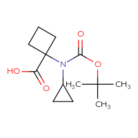 Chemical structure of 1-{[(tert-butoxy)carbonyl](cyclopropyl)amino}cyclobutane-1-carboxylic acid - CSSB00000733466