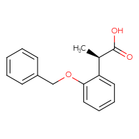 Chemical structure of (2R)-2-[2-(benzyloxy)phenyl]propanoic acid - CSSB00138336085