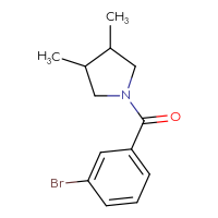 Chemical structure of 1-(3-bromobenzoyl)-3,4-dimethylpyrrolidine - CSSB00012483806
