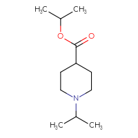 Chemical structure of propan-2-yl 1-(propan-2-yl)piperidine-4-carboxylate - CSSB00011015798