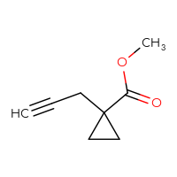 Chemical structure of methyl 1-(prop-2-yn-1-yl)cyclopropane-1-carboxylate - CSSB00102432013