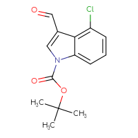Chemical structure of tert-butyl 4-chloro-3-formyl-1H-indole-1-carboxylate - CSSB00010163180