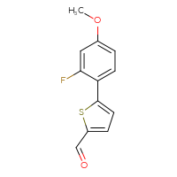Chemical structure of 5-(2-fluoro-4-methoxyphenyl)thiophene-2-carbaldehyde - CSSB00010244334