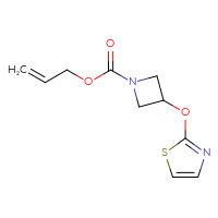 Chemical structure of prop-2-en-1-yl 3-(1,3-thiazol-2-yloxy)azetidine-1-carboxylate - CSSB02462164241