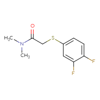 Chemical structure of 2-[(3,4-difluorophenyl)sulfanyl]-N,N-dimethylacetamide - CSSB00000204404