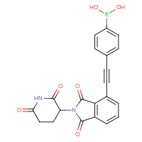 Chemical structure of (4-{2-[2-(2,6-dioxopiperidin-3-yl)-1,3-dioxo-2,3-dihydro-1H-isoindol-4-yl]ethynyl}phenyl)boronic acid - CSSB21415981745