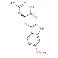 Chemical structure of (2R)-2-acetamido-3-(6-methoxy-1H-indol-3-yl)propanoic acid - CSSB00102569528
